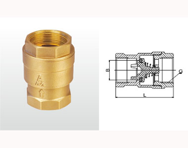 埃美柯黃銅升降式止回閥結構圖